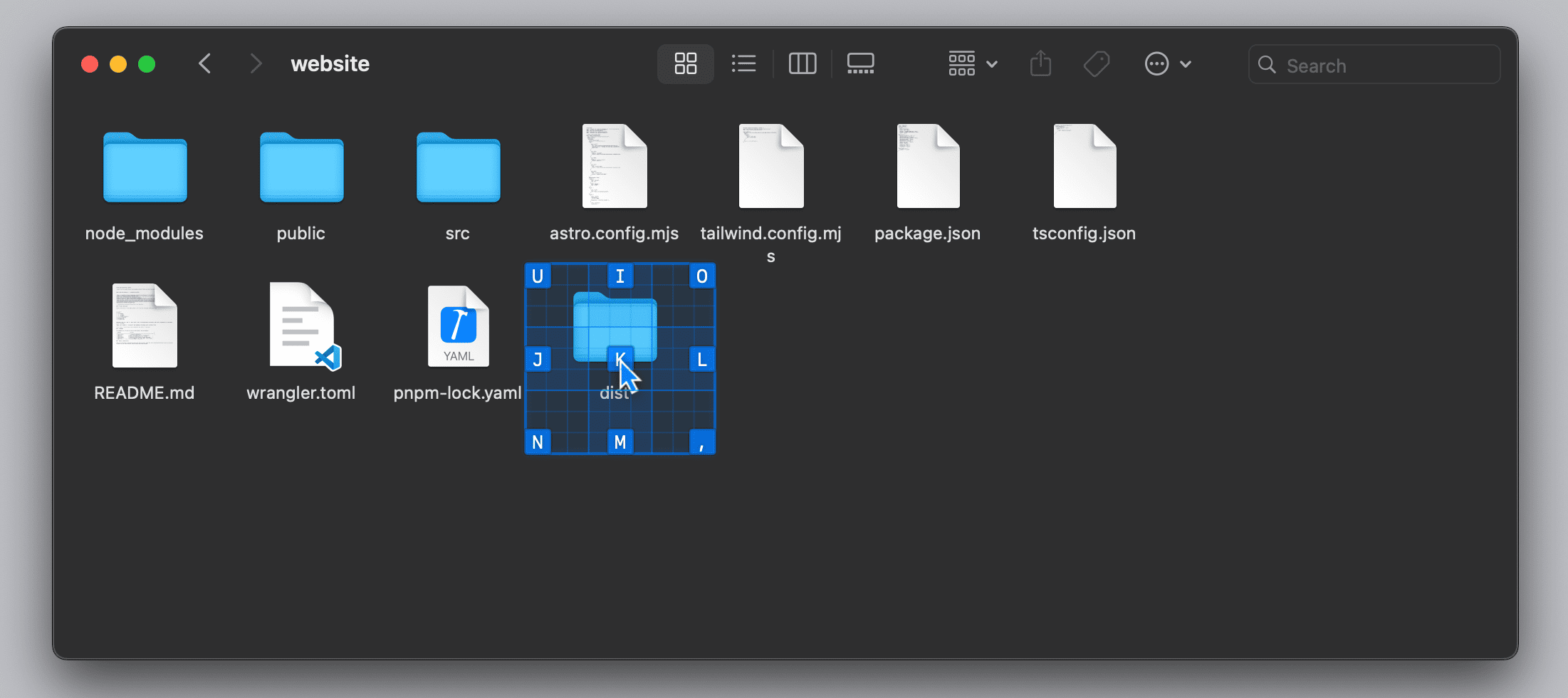 Mouse Control Nine-Square-Grid
